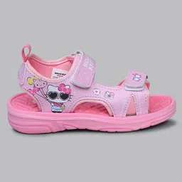 Kidsville Hello Kitty Featuring Character Designed Double Velcro Closure Sandals - Pink image 3