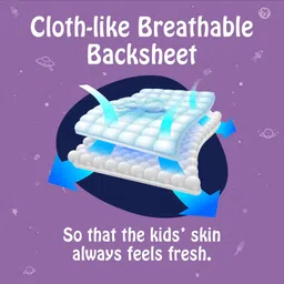 KIDTON baby Pants, (XXXL) Size Baby Diaper Pants, 25 - 35 kg, Combo Pack of 2, 24 count Per Pack, 48 count, with Bubble Bed Technology for comfort image 3