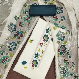 KALINI Printed Pure Silk Unstitched Dress Material-picture-18