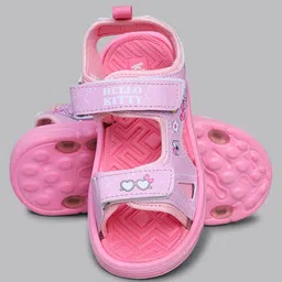 Kidsville Hello Kitty Featuring Character Designed Double Velcro Closure Sandals - Pink image 5
