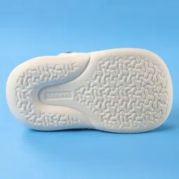 Cute Walk by Babyhug Back Strap Closure Clogs with Spaceship Applique - White image 5