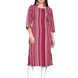 MANTRA DESIGNER Women Maroon Crepe Kurtas-picture-32
