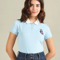 U.S. Polo Assn. Women Polo CollarT-shirt-image-8