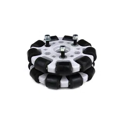 EasyMech Gray 100mm Double Glass Fiber Omni Wheel (BUSH TYPE ROLLER) High Quality image 3