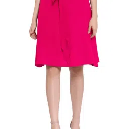 PATRORNA Dark Pink Above Knee Skirt-picture-35