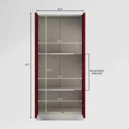 Godrej Interio Slimline 2-Door Steel Almirah, Red (1-Year Warranty) image 3