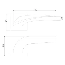 Quba Iconic Door Handle Brass GPVD Finish, QP 3013 image 2