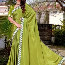 jayant creation Green Poly Georgette Sarees-picture-24