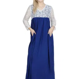 PATRORNA Royal Blue Lace Nighty-image-71
