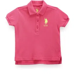 U.S. Polo Assn. Kids Pink Cotton Logo Polo T-Shirt-picture-12