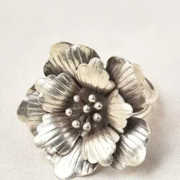 Jaypore Silver Akshi Adjustable Casual Ring-image-11