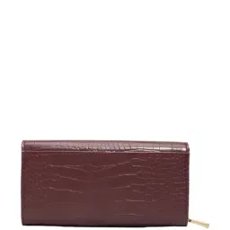Aldo Dark Red Animal Effect Bi-Fold Wallet image 2