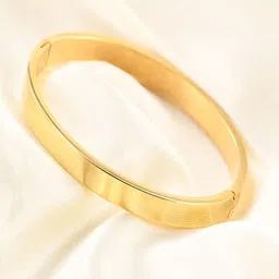 TEULRIP Stainless Steel Gold-Plated Kada Bracelet-picture-38