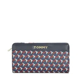 Tommy Hilfiger Eleanor Navy Printed Zip Around Wallet for Women-image-90