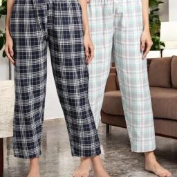 Kryptic Grey & Navy Blue Cotton Relaxed Fit Printed Lounge Pants - Pack of 2-picture-20