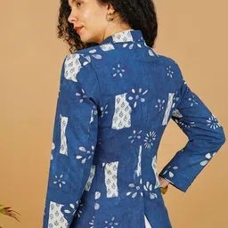 INDOPHILIA Printed Cotton Single-Breasted Blazer image 5