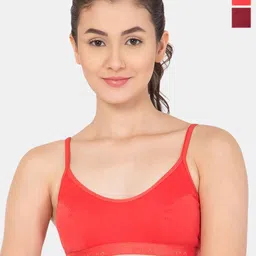 Lady Lyka Pack Of 2 Medium Coverage Bra ATHLETES-TMT-MRN-picture-13