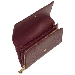 Aldo Dark Red Animal Effect Bi-Fold Wallet image 3