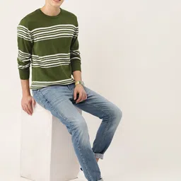 Mast & Harbour Men Striped Pullover image 3