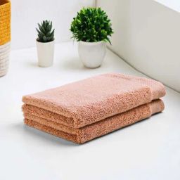 Spaces Luxury Rose Tan Egyptian Cotton 670 GSM Hand Towel - Set of 2-picture-19