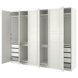 ikea pax / tyssedal Wardrobe combination, white/white, 300x60x236 cm-picture-15