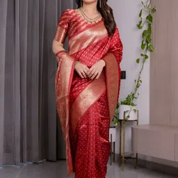 AVANTIKA FASHION Ethnic Motifs Woven Design Zari Kanjeevaram Saree image 3
