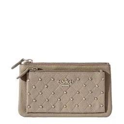 Eske Melba Beige Rivets Wallet for Women-picture-31
