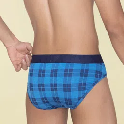 XYXX Pack Of 3 Mid-Rise Checked Anti Microbial Basic Briefs XYBRF3PCKN958 image 4