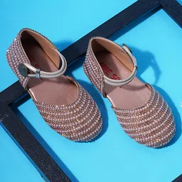 Mine Sole Pearl Detailed Sandals - Rose Gold-image-41