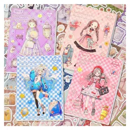 FunBlast Korean Self-Adhesive Kawaii Sticker Book Set for Kids 4 Pcs (1600 + Stickers) - English image 1