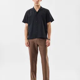 Snitch Men Brown Mid-Rise Relaxed Fit Trouser image 4