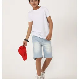 Zion Denim Washed Shorts - Light Blue image 4