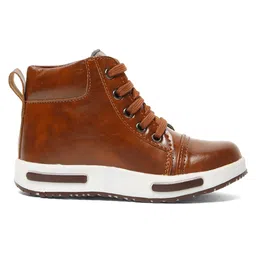 Tiny Bugs Solid Lace Up Boots - Tan image 5