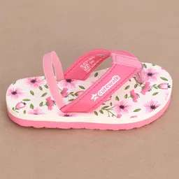 Cute Walk by Babyhug Slip On Flip Flops with Floral Print- Pink image 5