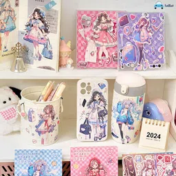 FunBlast Korean Self-Adhesive Kawaii Sticker Book Set for Kids 4 Pcs (1600 + Stickers) - English image 5