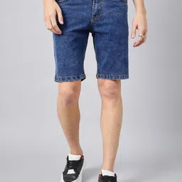 STUDIO NEXX Men Washed Loose Fit Denim Denim Shorts Technology-picture-20
