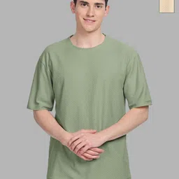 BULLMER Men Pack of 2 Self Design Round Neck Oversized T-shirts-picture-24