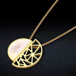 Joyalukkas 18Kt Gold United Half-Moon & Semi-Circle Trendy Pendant - 4.71 g-picture-32