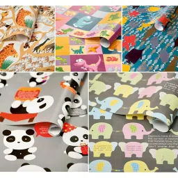 eVincE - thoughtful PRESENTations COMB02LP10  Assorted Thick Matte Animal , Recyclable Scrapbook Making  70 x 50 cm Gift Wrapping Paper (Pack of 5 Piece)-image-45