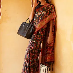 KALINI Floral Silk Blend Ready to Wear Saree image 4