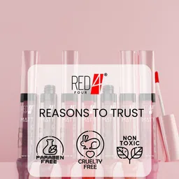 RED 4 Matt Girl Long Lasting Liquid Lipstick - 7 ml image 4