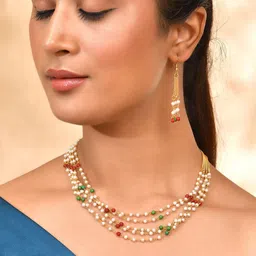 Silvermerc Designs Gold-Plated Beaded Necklace Set-picture-26