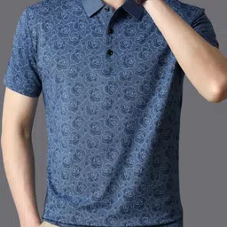 zebu Men Floral 2 Printed Polo Collar T-shirt-picture-13