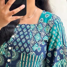 SRF JAIPUR Women Ethnic Motifs Print A-Line Midi Dress image 3