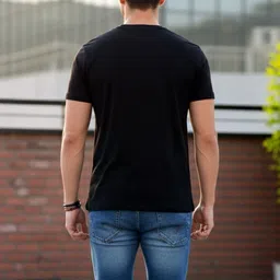 Moda Rapido Typography Printed Round Neck Short Sleeves Cotton T-shirt image 5