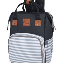 R for Rabbit Caramello  Regal  Diaper Bag with Stripes  Print - Grey-picture-21