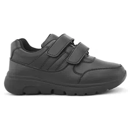 Stefens Double Velcro Closure School Shoes - Black image 4