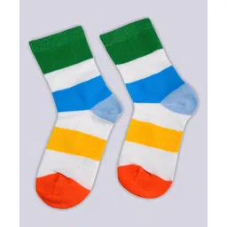 KUCHIPOO Pack Of 6 Star & Emoji Printed Socks - Red Orange Blue White & Green image 3