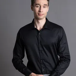 ARISTOBRAT Men Spread Collar Solid Cotton Tailored Fit Casual Shirt-picture-34