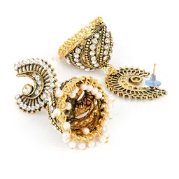 DESI COLOUR Gold-Toned Contemporary Jhumkas image 2